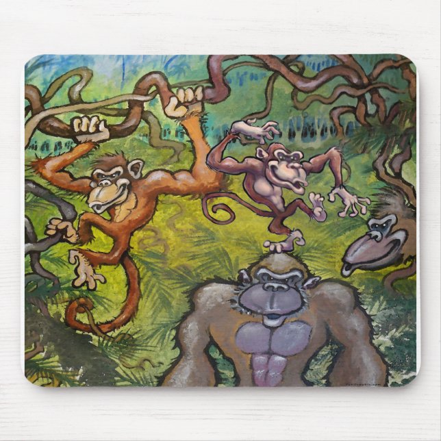 Mousepad Diversão de macacos (Frente)