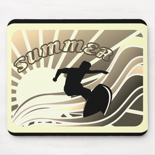 Mousepad Diversão de Surfe de Verão (Frente)