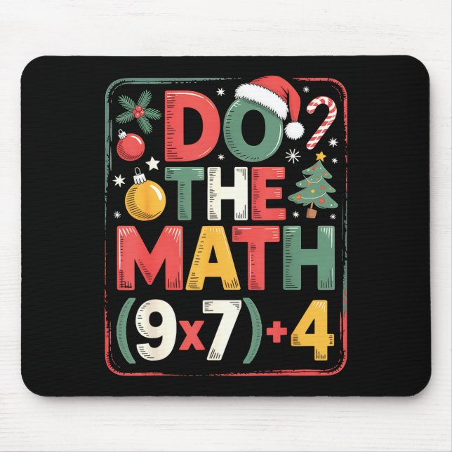Mousepad Diversão Faça a Matemática 67 Meme Seis Sete Natal (Frente)