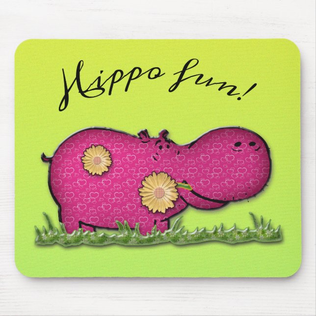 Mousepad diversão hippo (Frente)