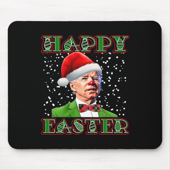 Mousepad Diversão Joe Biden Natal Confuso Páscoa Biden (Frente)