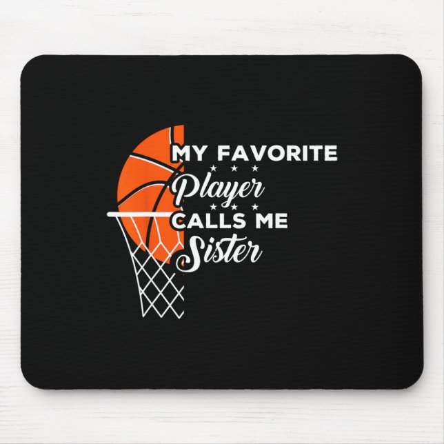 Mousepad Diversão Meu Jogador De Basquete Favorito Me Chama (Frente)