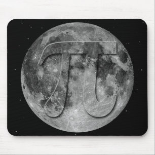 Mousepad Diversão no Dia do Pi na Lua Cheia