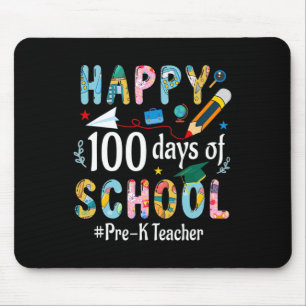 Mousepad Diversão Pré-k De Professores 100º Dia Da Escola