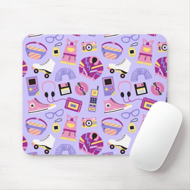 Mousepad Diversão retrô nostalgia dos anos 90 – tecnologia  (Com mouse)