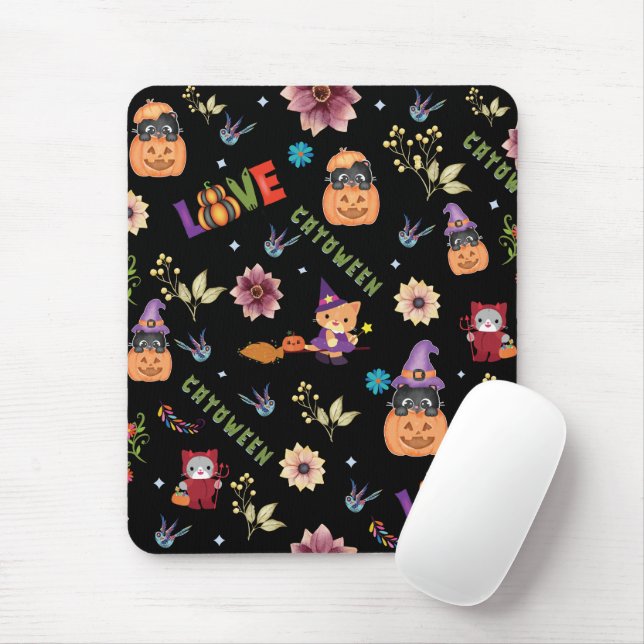Mousepad Diversão Roxo Hopinteria, Pumpkin Laranja Bastante (Com mouse)