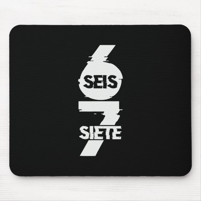 Mousepad Diversão Seis Sete Em Espanhol Seis Siete 67 Brain (Frente)