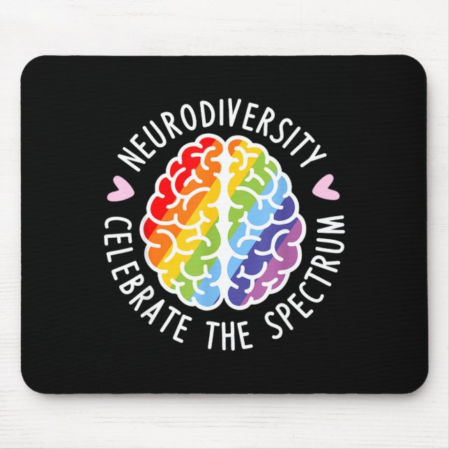 Mousepad Diversidade Neurocérebro Autismo Conscientização T (Frente)