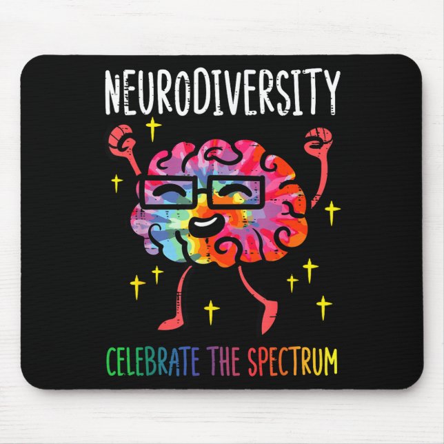 Mousepad Diversidade Neurocérebro Conscientização Autismo A (Frente)