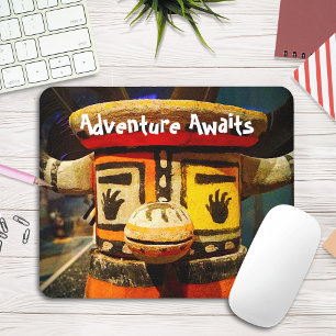 Mousepad Divertida Face de Madeira Kachina Foto Aventura Es