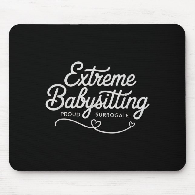 Mousepad Divertida gravidez de babá extrema de barriga de a (Frente)