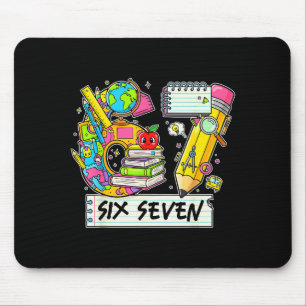 Mousepad Divertido 67º dia de escola, Vibes Engraçado Seis