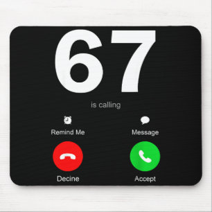 Mousepad Divertido 67 Está Chamando 6-7 Meme Seis Sete 6 7