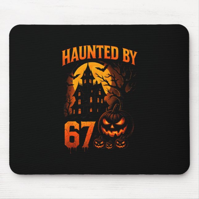 Mousepad Divertido 67 Meme Halloween Assombrado Sinistro Se (Frente)