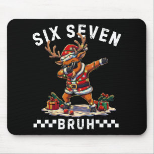 Mousepad Divertido 67 Natal Seis Sete Meme Dabbing Rena