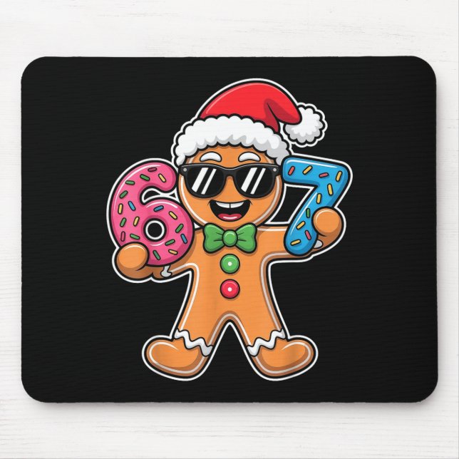 Mousepad Divertido 67 Natal Seis Sete Meme Xmas Bolo de Gen (Frente)