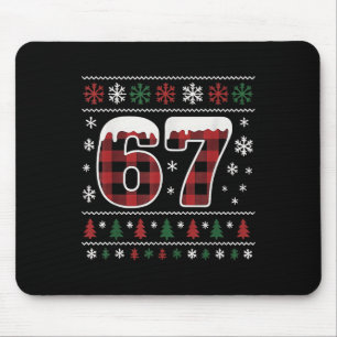 Mousepad Divertido 67 Seis Sete Meme Brainrot Cringe Natal