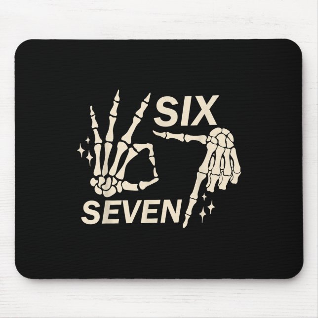Mousepad Divertido 67 Seis Sete Meme Casal Correspondente H (Frente)
