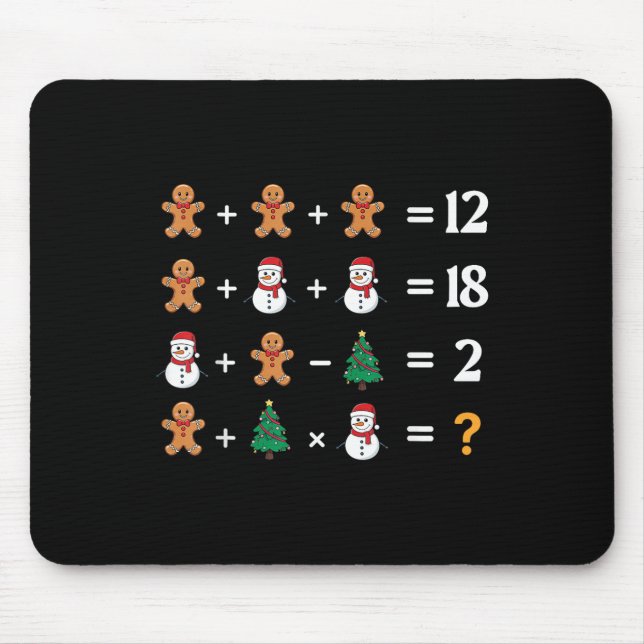 Mousepad Divertido 6 7 Meme Natal Ordem de Operações Matemá (Frente)
