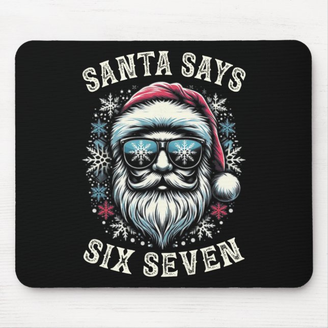 Mousepad Divertido 6-7 Meme Natal Papai Noel Seis Sete Rota (Frente)
