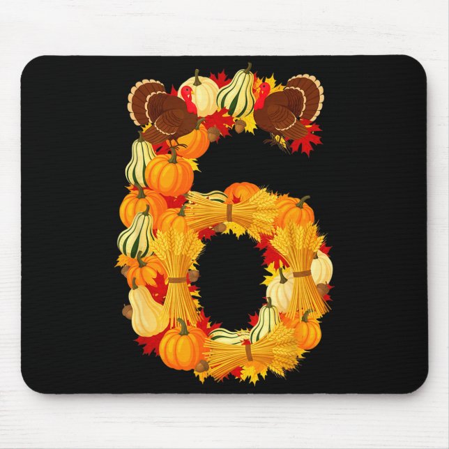 Mousepad Divertido 6 7 Seis Sete Meme Casal Dia de Ação de  (Frente)
