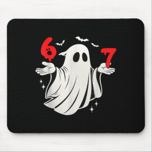 Mousepad Divertido 6 7 Seis Sete Meme Dia das Bruxas Humor