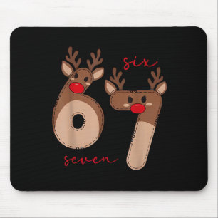 Mousepad Divertido 6 7 Seis Sete Meme Natal Rena Gen Al