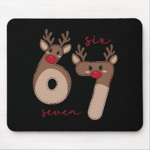Mousepad Divertido 6 7 Seis Sete Meme Natal Rena Gen Al