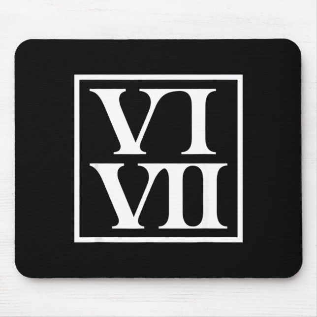 Mousepad Divertido 6 7 Seis Sete Números Romanos Meme Profe (Frente)