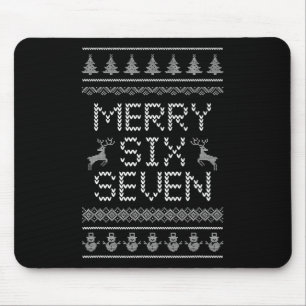Mousepad Divertido Alegre Seis Sete 6 7 Design de Meme Nata