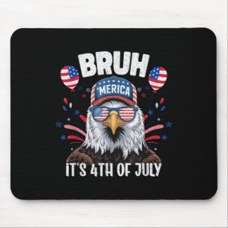 Mousepad Divertido Bruh Quatro de Julho Águia Patriota Amer