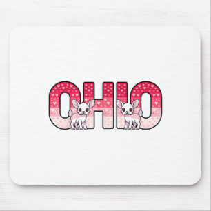Mousepad Divertido Cervo de Ohio Festa do Meio-Oeste O-h-i-