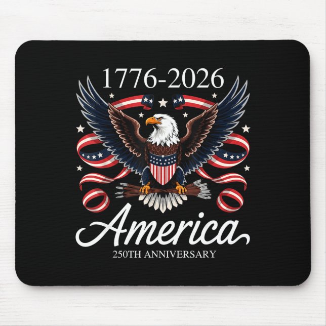 Mousepad Divertido dia da independência 4 de julho 1776-202 (Frente)