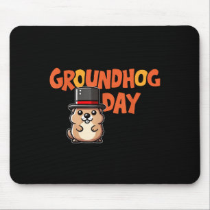Mousepad Divertido Dia da Marmota Feliz 2 de Fevereiro Feri