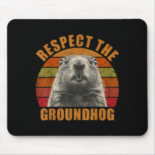 Mousepad Divertido Dia da Marmota Retrô Vintage 2025 Respei