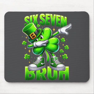 Mousepad Divertido Dia de São Patrício Seis Sete Bruh 67 Me