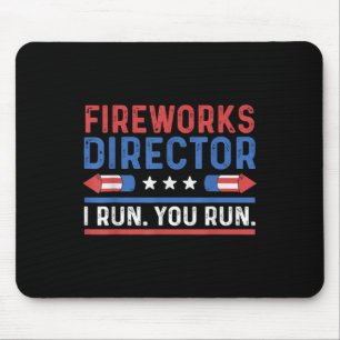 Mousepad Divertido Diretor de Fogos de Artifício do 4 de Ju