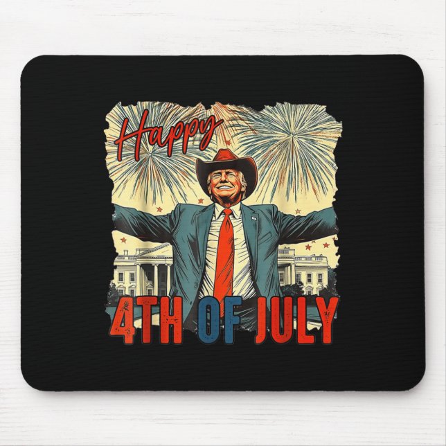 Mousepad Divertido Feliz 4 de Julho Dia da Independência (Frente)
