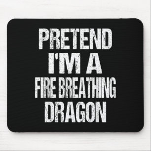 Mousepad Divertido Finge Um Dragão Respirando Fogo Hallowee