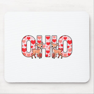 Mousepad Divertido Ohio Veado Festa Centro-Oeste O-h-i-o No