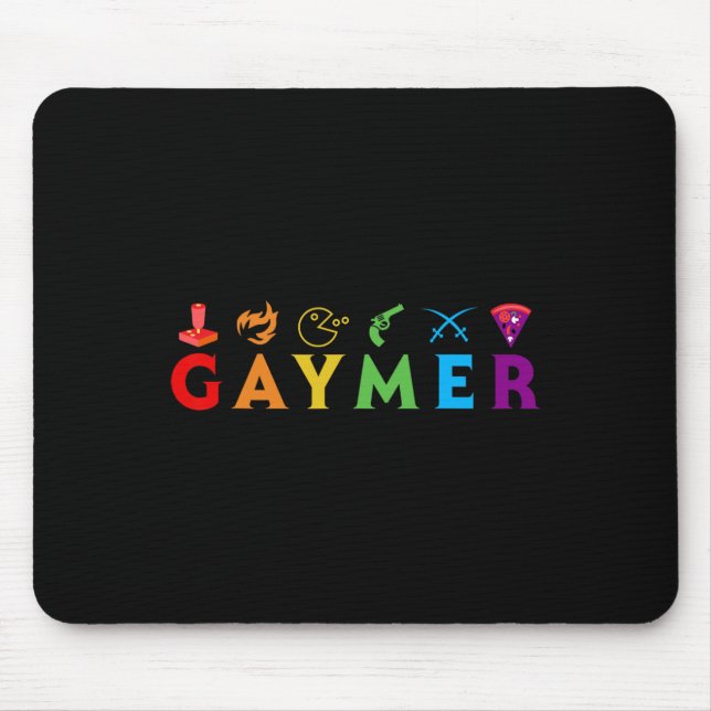 Mousepad Divertido Orgulho Lgbt Gay Jogador Amante de Video (Frente)