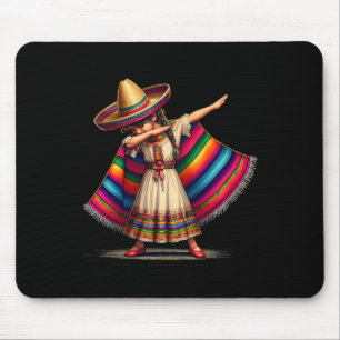 Mousepad Divertido Poncho Mexicano Dabbing Sombrero Cinco D