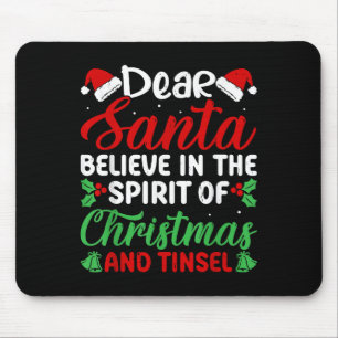Mousepad Divertido Querido Papai Noel Acredite No Espírito 