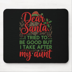 Mousepad Divertido Querido Papai Noel Tentei Ser Bom Mas Eu