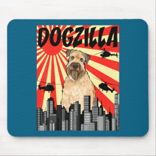 Mousepad Divertido Retro Japonês Cãozilla Soft Coated Wheat