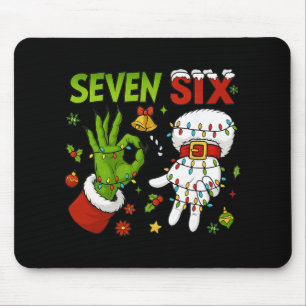 Mousepad Divertido Seis Sete 67 Meme 6 7 Natal Elfo Mão Men
