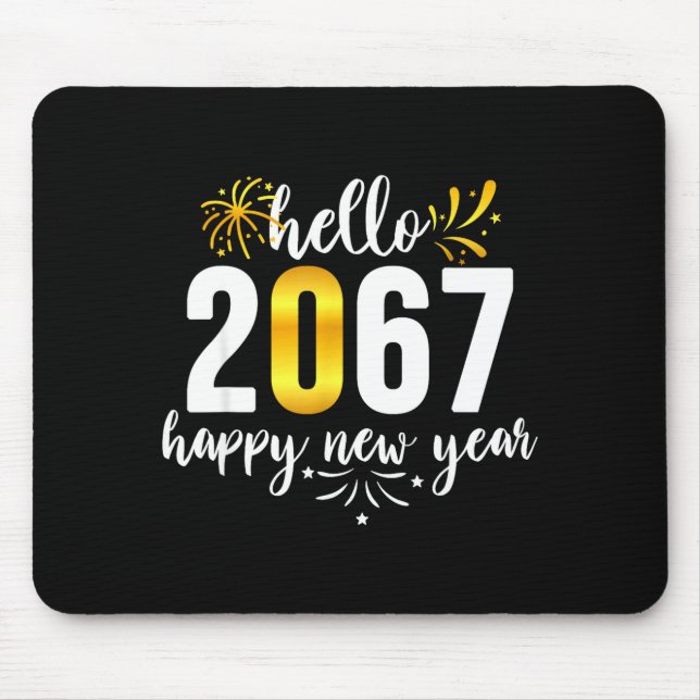 Mousepad Divertido Seis Sete 67 Meme Feliz Ano Novo  (Frente)