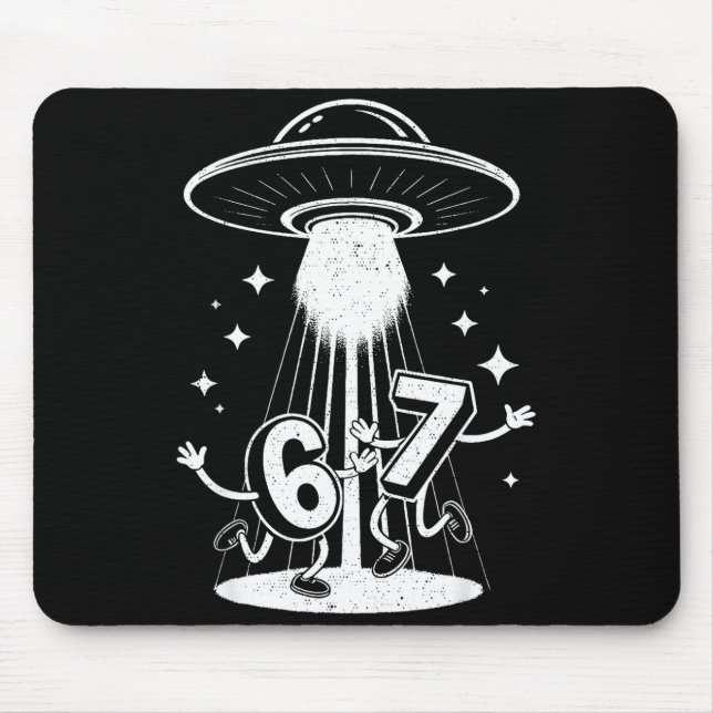 Mousepad Divertido Seis Sete 67 Meme Internet Meme Ufo Gera (Frente)