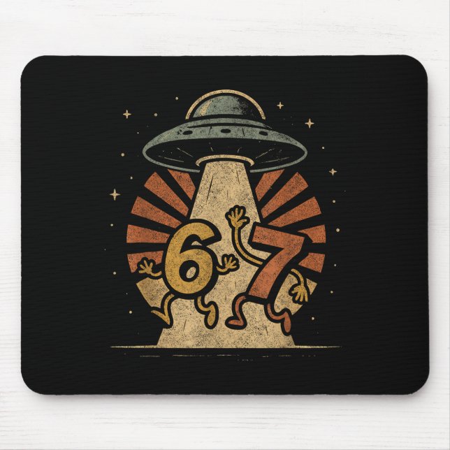 Mousepad Divertido Seis Sete 67 Meme Meme de Internet Ufo G (Frente)