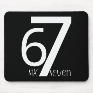 Mousepad Divertido Seis Sete 6 7 Design de Meme 6 7
